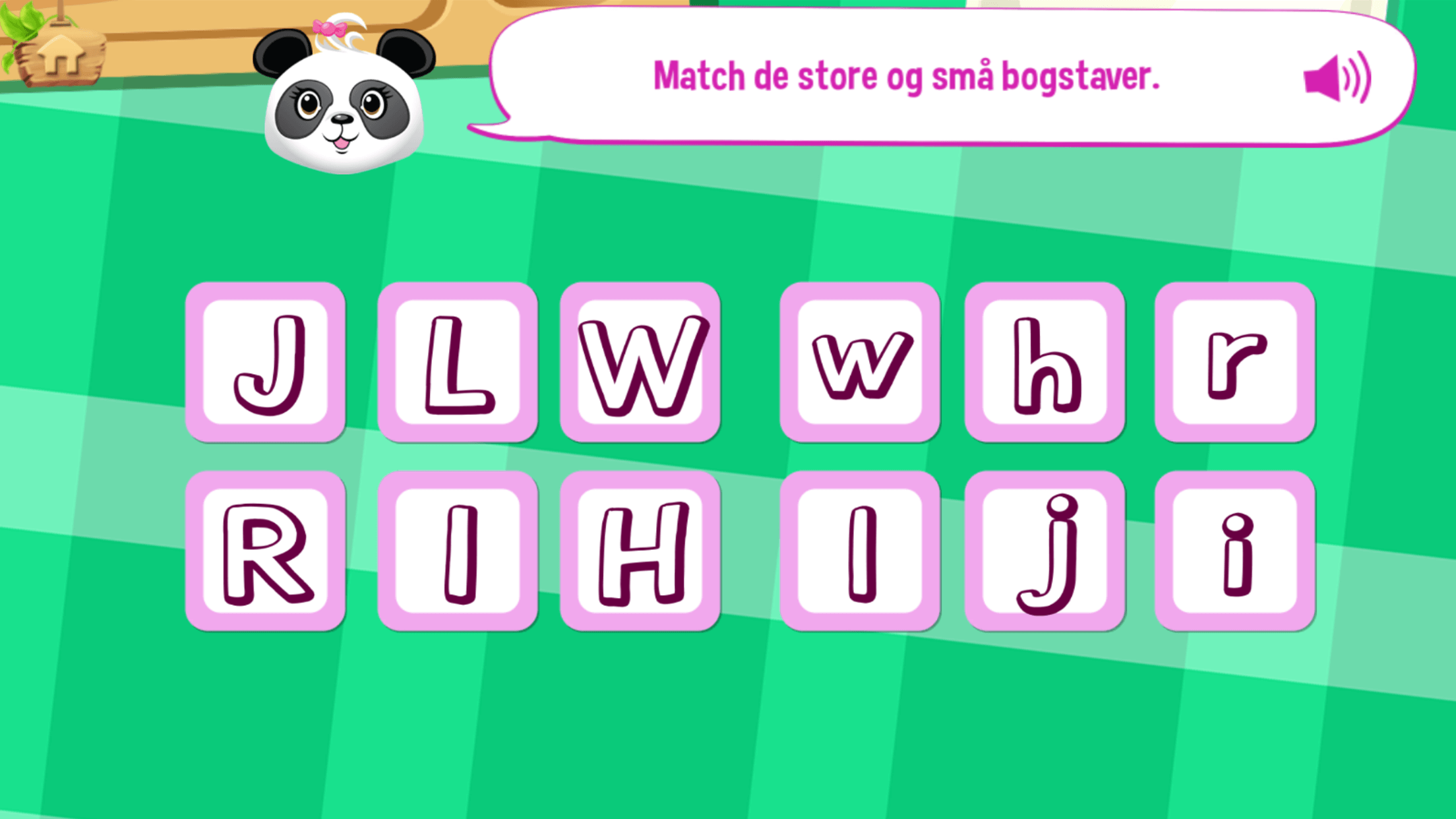 Match the capital letter with the small letter