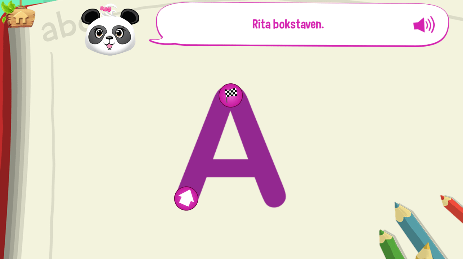 SWE draw the letter A